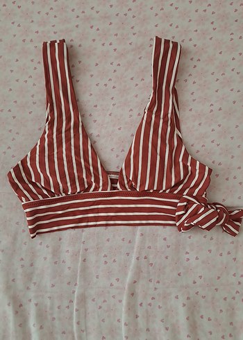 Çizgili Bikini Üstü