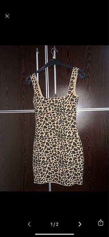 Zara leopar elbise