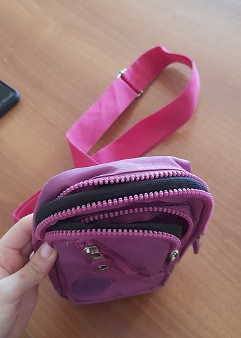 Kadın Mor Fermuarlı Çapraz Çanta - Görsel 8