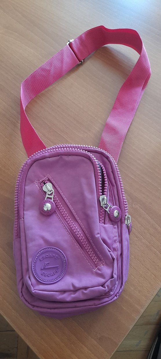 Kadın Mor Fermuarlı Çapraz Çanta - Görsel 3