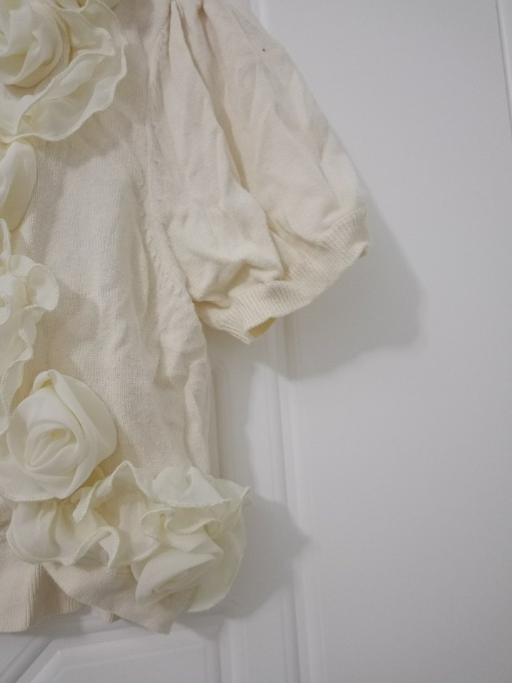 Kız Çocuk Beyaz Fırfırlı Bolero - Görsel 4