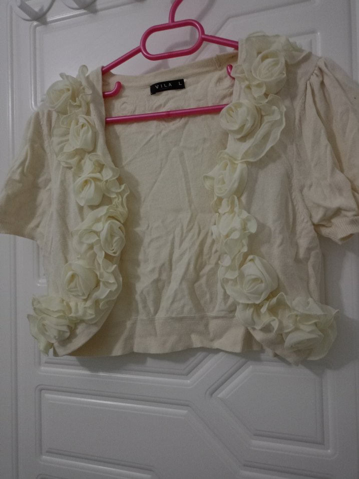 Kız Çocuk Beyaz Fırfırlı Bolero - Görsel 2