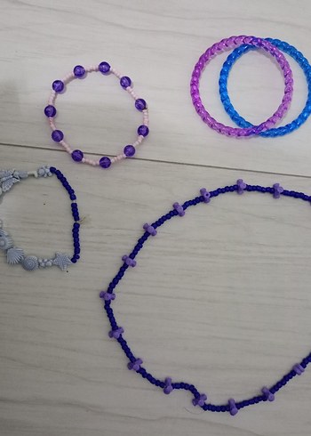 Diğer Renkli Boncuklu Bohem Çocuk Takı Seti