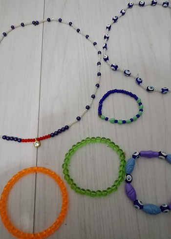 Diğer Renkli Boncuklu Çocuk Takı Seti