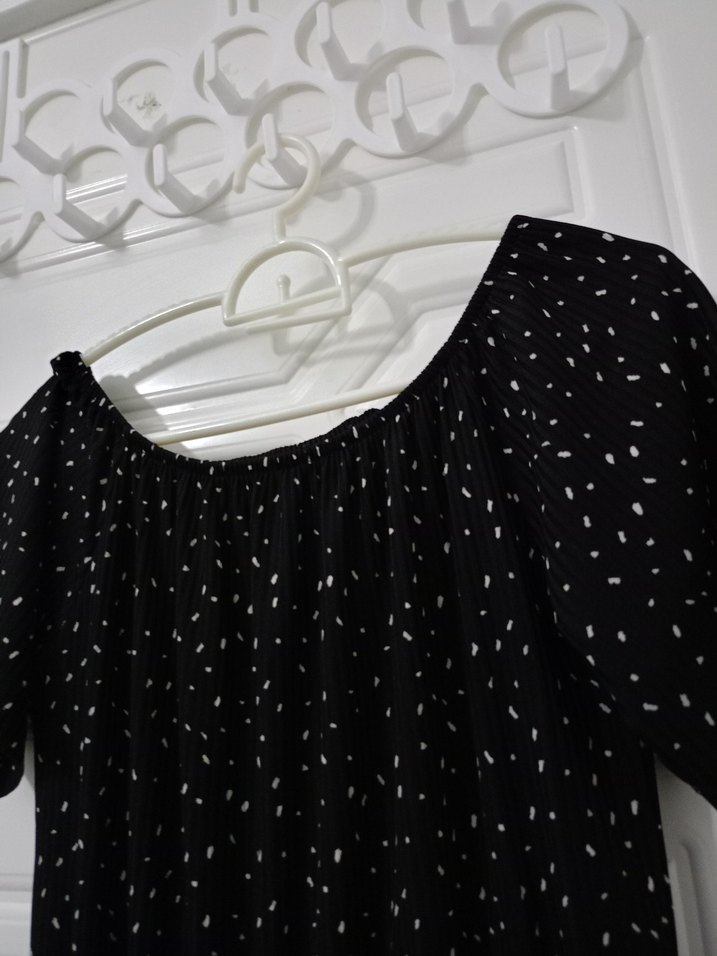 Siyah Bağlama Desenli tulum - Görsel 4