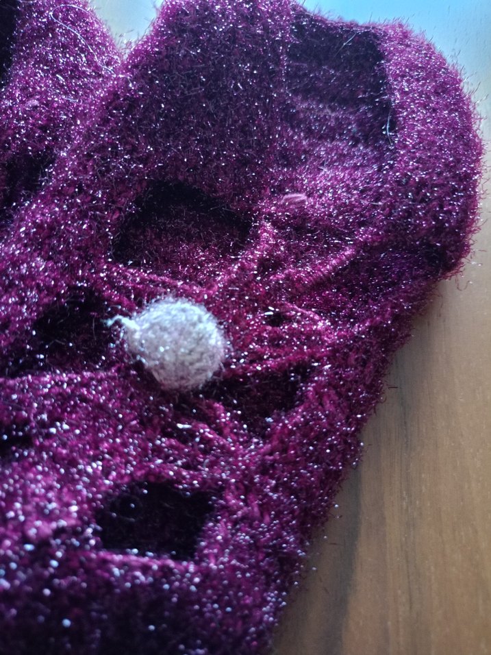 Kızlar için Mor Örgü Sıcak patik - Görsel 4