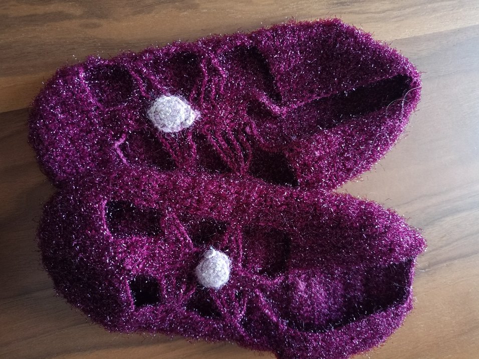 Kızlar için Mor Örgü Sıcak patik - Görsel 2