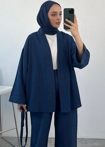 Kimono takım ceket pantolon uzun kollu