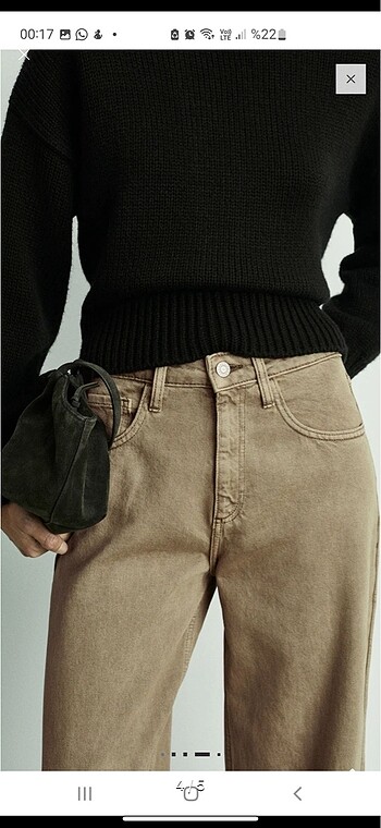 44 Beden camel Renk Mango balon fit jean