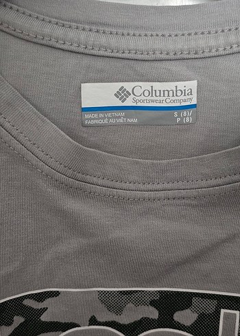 Columbia Columbia Gri Baskılı Kısa Kollu Tişört
