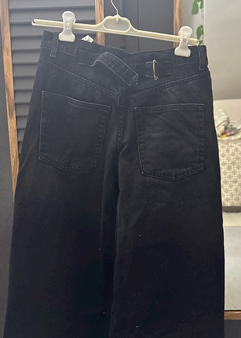 38 Beden koyu gri-siyah baggy pantolon sıfır