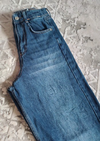 Düğmeli Kadın Mavi Denim Pantolon indirim yapıyorumm