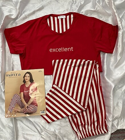 m Beden Milan kumaş yarım kolu pijama takımı
