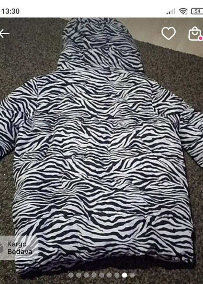 Zebra desenli mont - Görsel 2