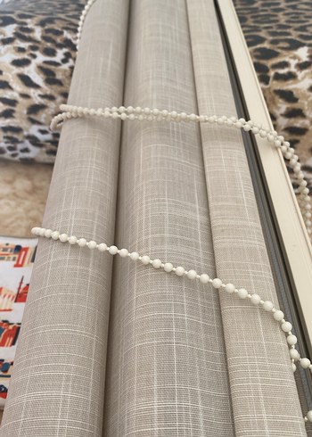 Bohem Yılan Desenli Bej Gri Perde - Görsel 3