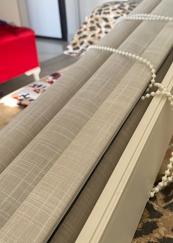 Bohem Yılan Desenli Bej Gri Perde - Görsel 5