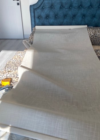 Bohem Yılan Desenli Bej Gri Perde - Görsel 6