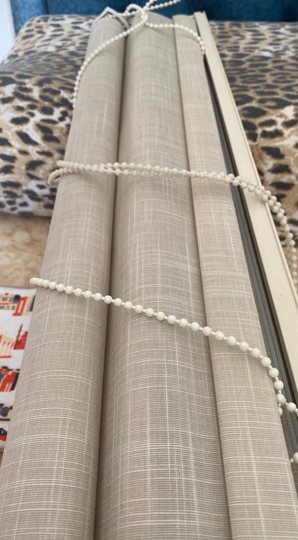 Bohem Yılan Desenli Bej Gri Perde - Görsel 3