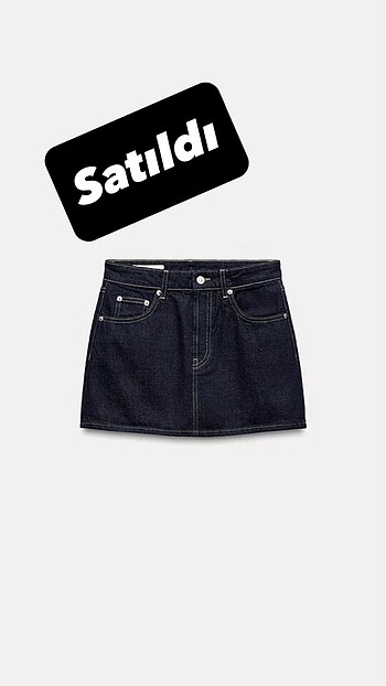 Zara etiketli jean etek