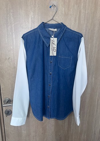 42 Beden Düğmeli Denim Kadın Gömlek