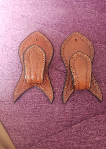 Kahverengi Deri işlemeli av tüfeği duvar askısı - Görsel 2