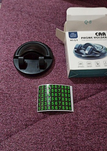 Siyah Q-8 Araç telefon numaratorlu Telefon Tutucu - Görsel 2