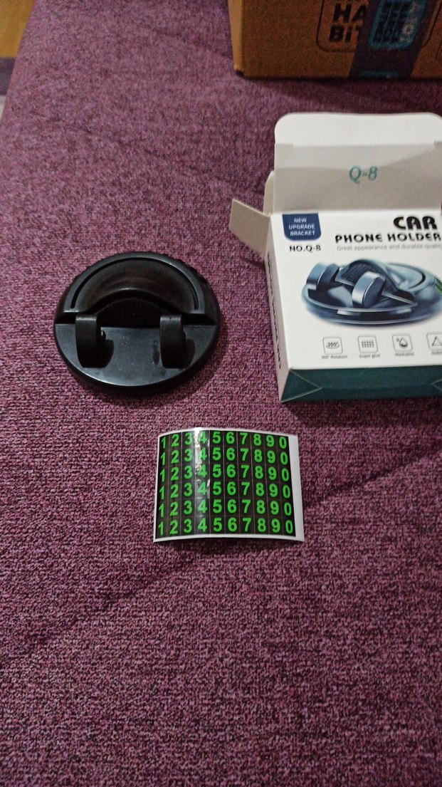 Siyah Q-8 Araç telefon numaratorlu Telefon Tutucu - Görsel 2
