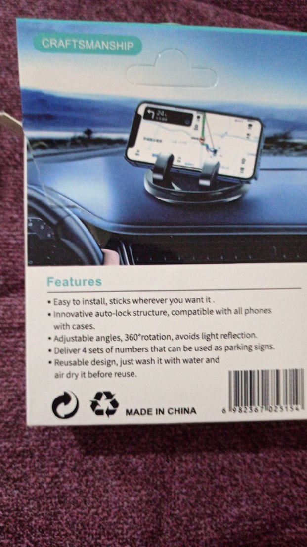 Siyah Q-8 Araç telefon numaratorlu Telefon Tutucu - Görsel 5