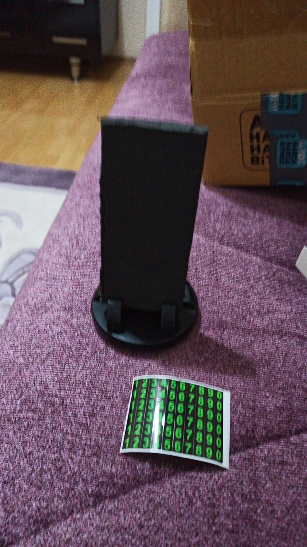 Siyah Q-8 Araç telefon numaratorlu Telefon Tutucu - Görsel 4