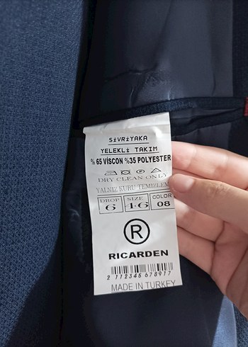 46-6 drop Beden Klasik Kesim Lacivert Erkek Takım Elbise Ceketi