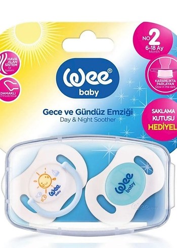 Wee Baby Gece ve Gündüz Emziği 6-18 Ay No:2
