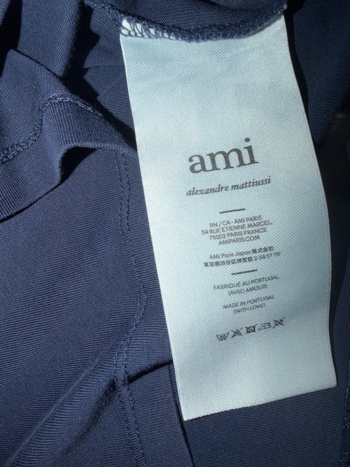Ami Lacivert T Shirt %100 orijinal - Görsel 3