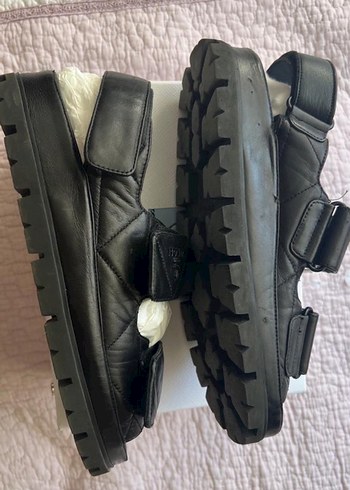 Prada Siyah Deri SANDALET %100 ORİJİNAL - Görsel 3