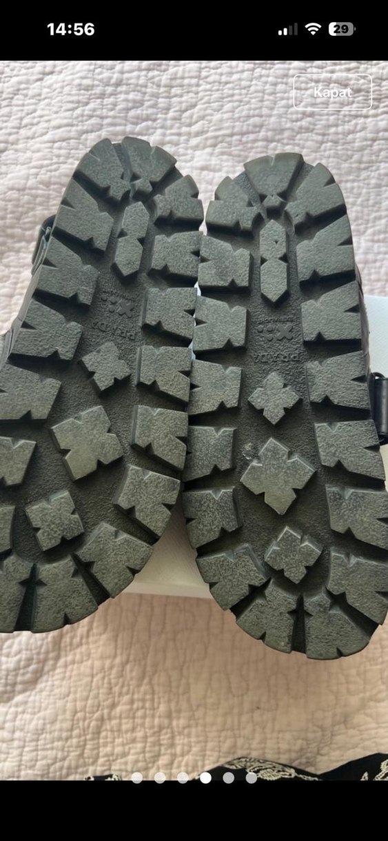 Prada Siyah Deri SANDALET %100 ORİJİNAL - Görsel 5