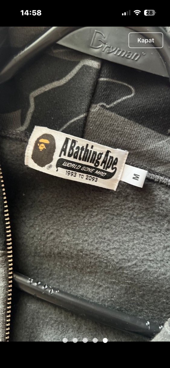 BAPE %100 ORJİNAL Fermuarlı Sweatshirt - Görsel 3