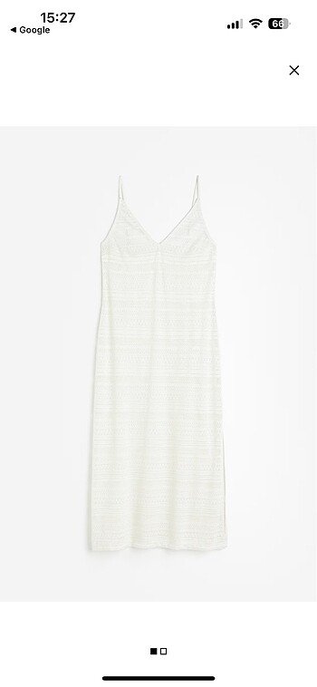 s Beden beyaz Renk H&M V YAKALI BEYAZ BEDENE OTURAN ELBİSE