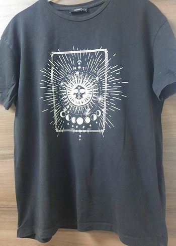 Siyah Baskılı Tişört - Görsel 5