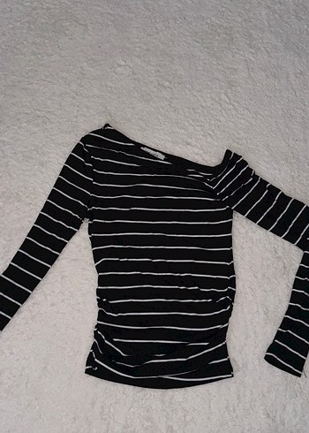 LC Waikiki Beli büzgülü, kayık yaka uzun kollu body