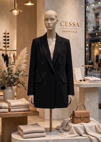Zara Ceket Sikligin Simgesi Siyah Cift Sirali Blazer Ceket