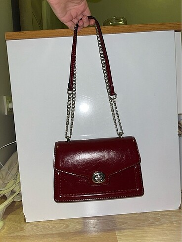 stradivarius bordo çanta