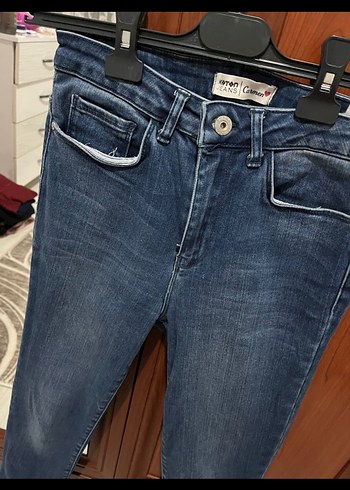 Kadın Lacivert Denim Regular Fit Jean - Görsel 4