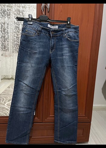 Kadın Lacivert Denim Midi Kot Pantolon - Görsel 3