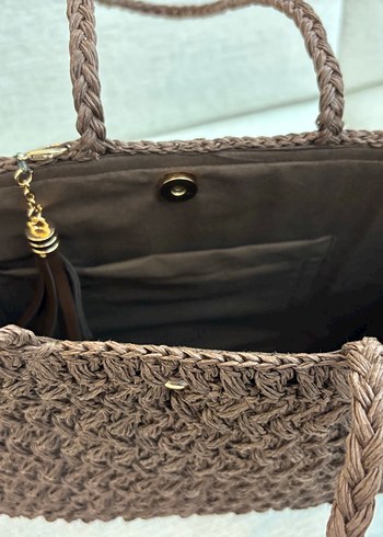 Beden kahverengi Renk HANDMADE ÖRGÜ ZARA MODEL ÇANTA