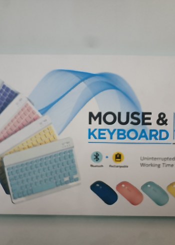 Renkli Bluetooth Klavye ve Mouse Seti