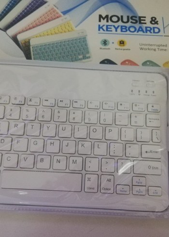 Renkli Bluetooth Klavye ve Mouse Seti - Görsel 2