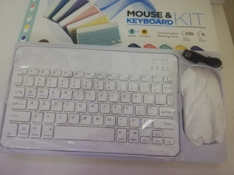 Renkli Bluetooth Klavye ve Mouse Seti - Görsel 2
