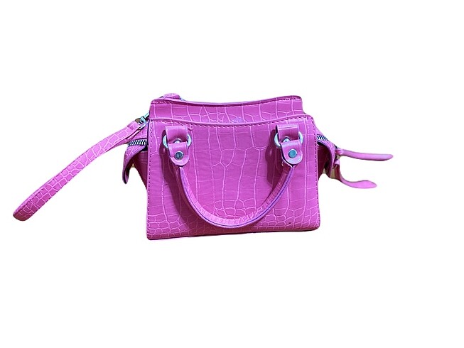 pembe deri çanta