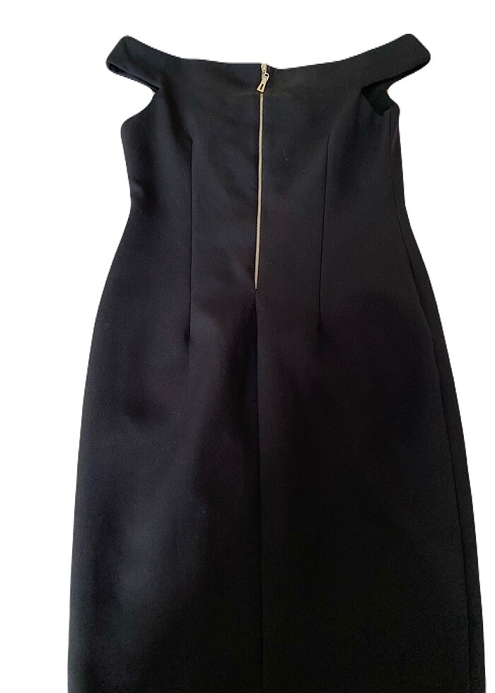 Gece elbisesi kayık yaka - Görsel 3