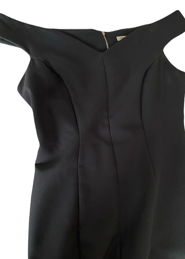 Gece elbisesi kayık yaka - Görsel 4