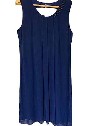 Şık lacivert elbise - Görsel 2